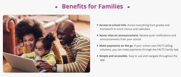 Benefits of the new app for families